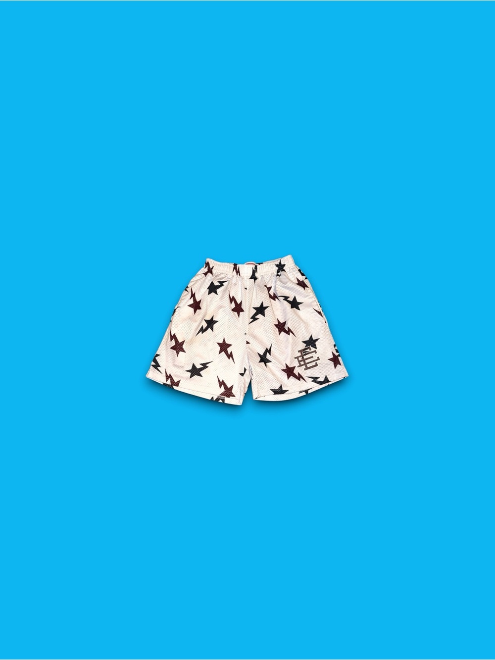 Eric Emanuel AOP bapesta athletic mesh shorts beige men’s large